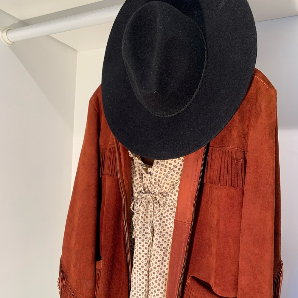 Anthropologie Black Hat O/S
